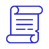 Icono de documento enrollado representando servicio de envío internacional de documentos de Ágilex